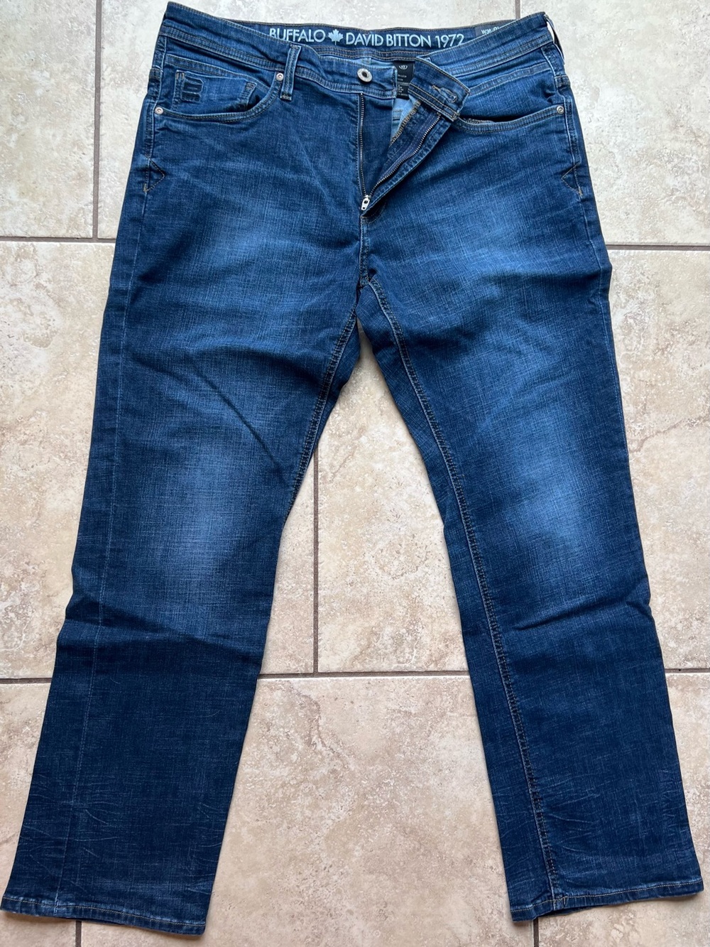 Buffalo David Bitton Men’s Blue Slim Straight Jeans